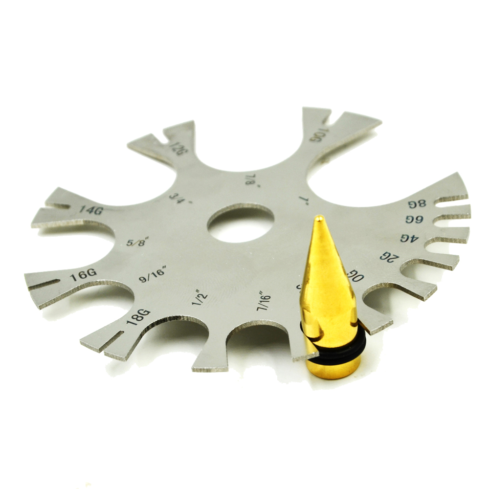 Body Jewelry Gauge To Mm - Датчик из нержавеющей стали для живота,