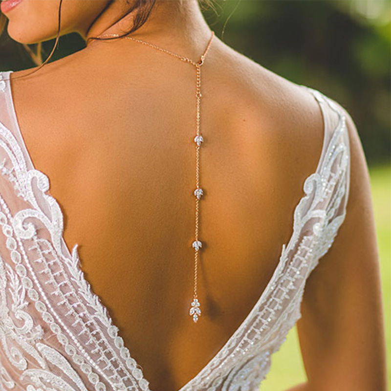 Body Jewelry For Backless Dress - Цепочка на спину с подвеской из