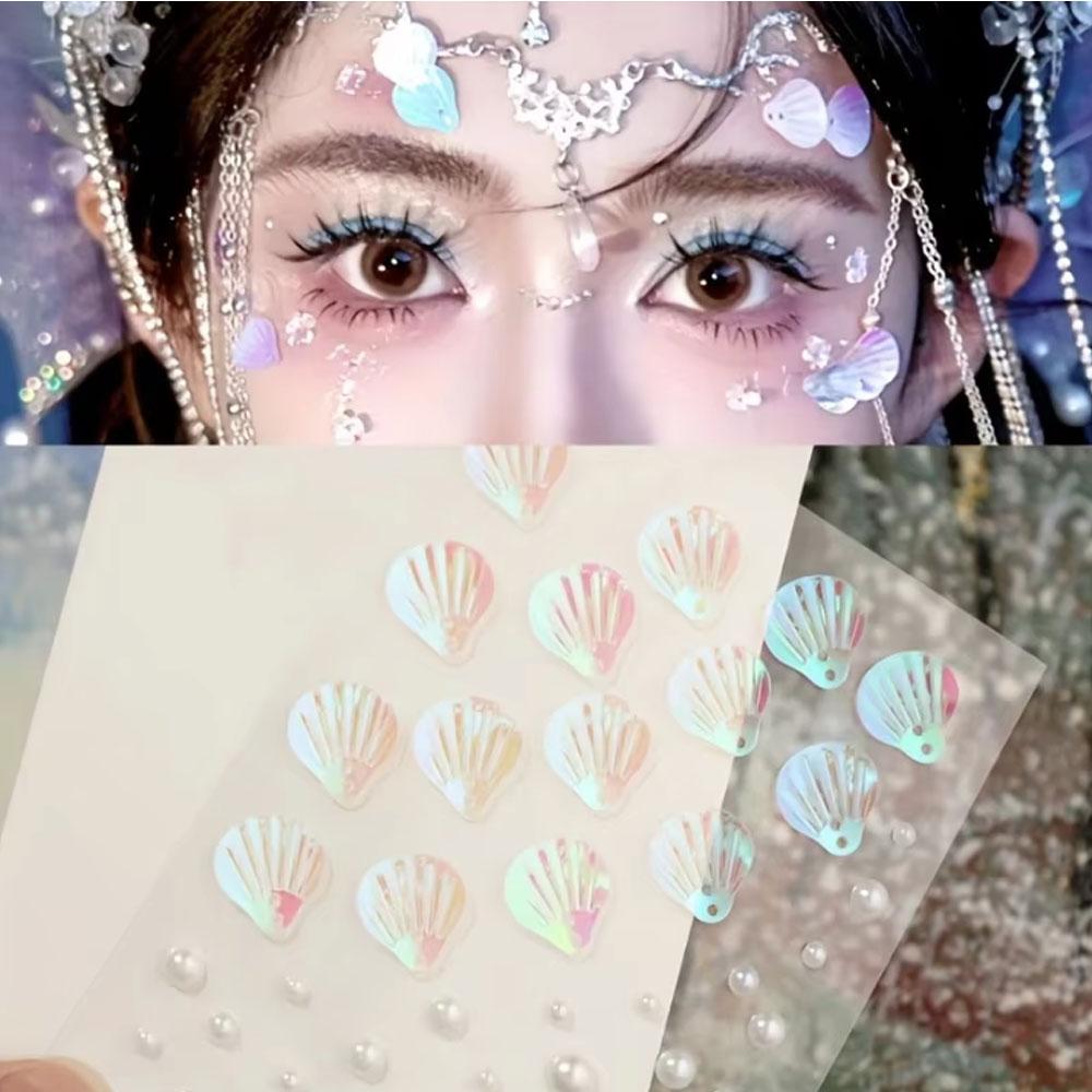 Body Jewelry Art - 1 лист иридесцентная оболочка смешанные жемчужные