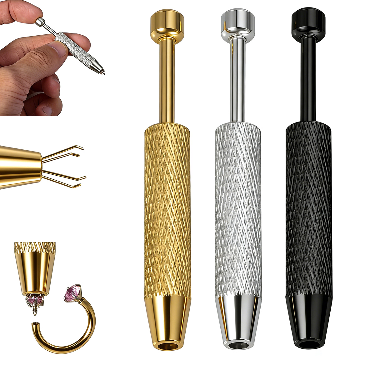 Body Jewelry Holder - 1/3 шт., 4 когтя, держатель для