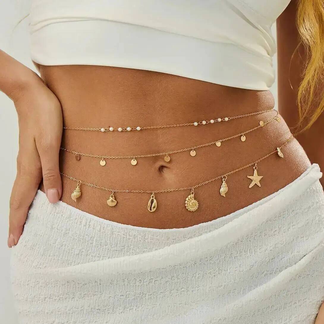 Body Jewelry Chains - IngeSight.Z 3 шт./компл. Boho морская звезда