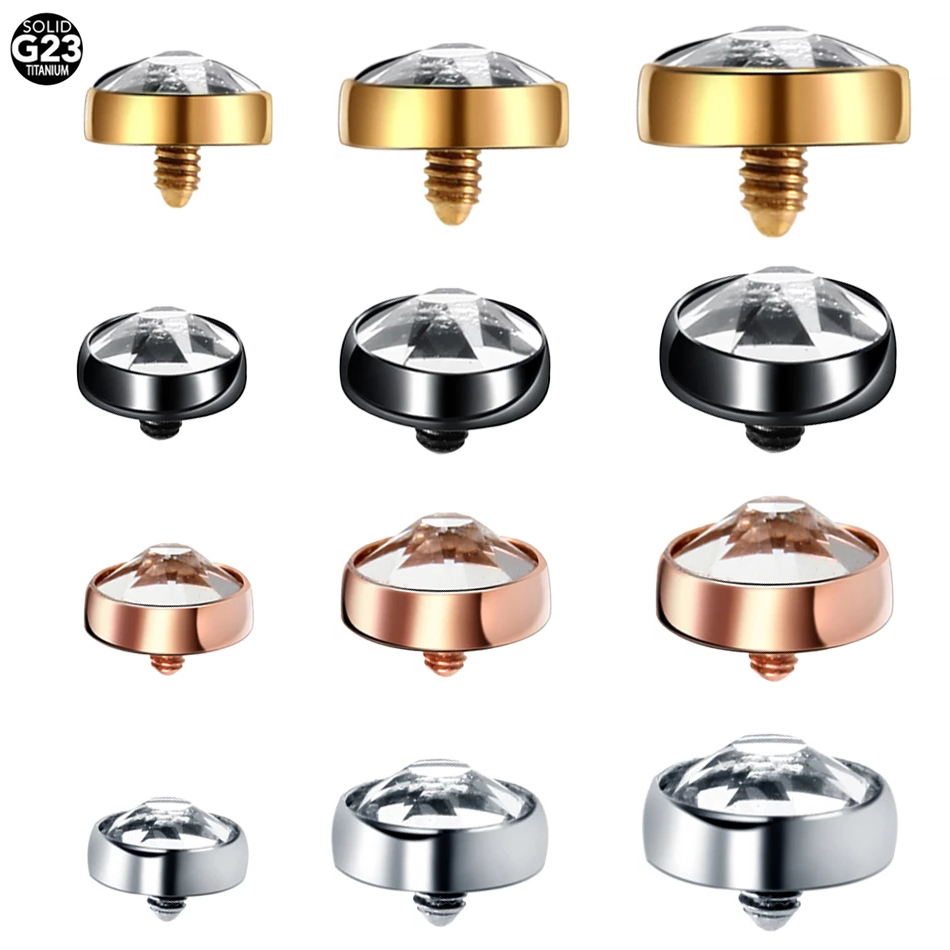 Body Jewelry Internally Threaded - Микродермальный пирсинг G23 из титана, поверхность