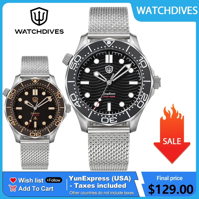 Body Jewelry Titanium - Watchdives 42 мм титановые дайверские часы