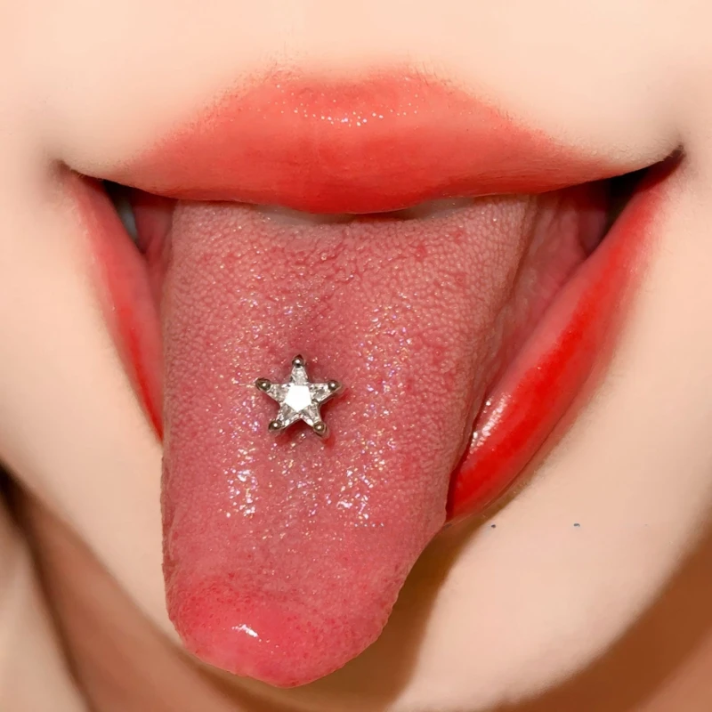 Блестящий пирсинг для языка в  – обзор и цена Body Jewelry Titanium