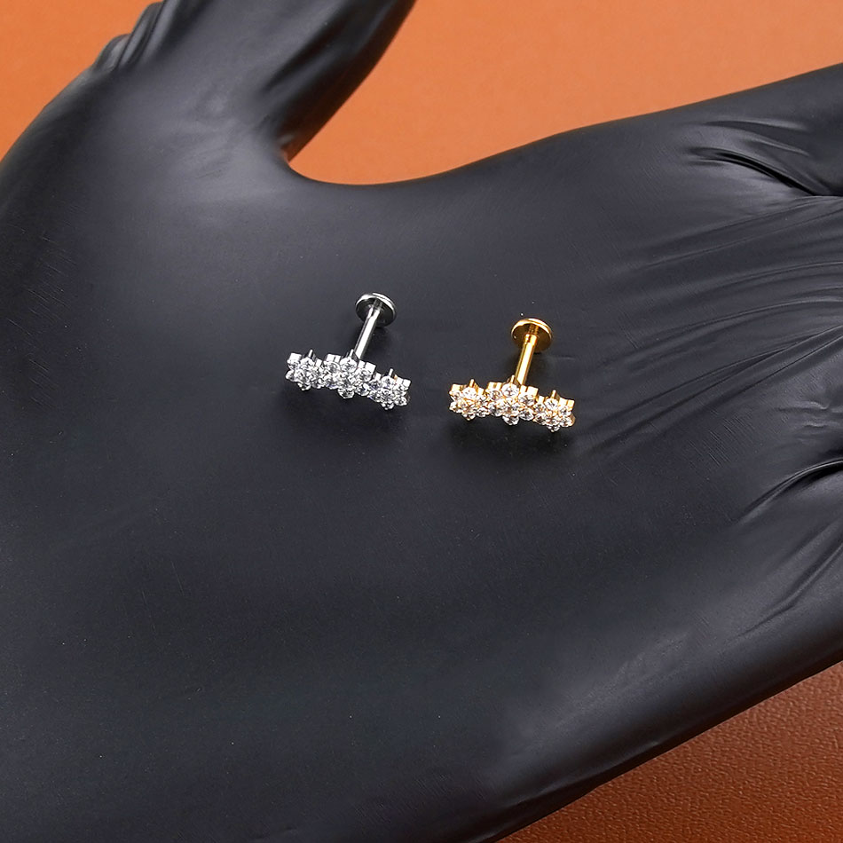 1/5 шт. титановые серьги-гвозд – обзор и цена Body Jewelry Internally Threaded